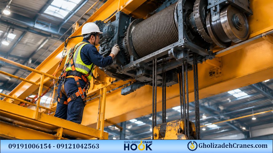 سرویس و بازرسی دوره‌ای جرثقیل سقفی صنعتی